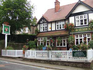 The Horseshoes pub front view